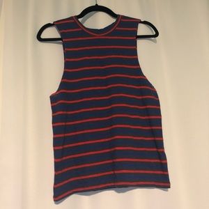 Blue Red Stripe Aeropostale Tank
